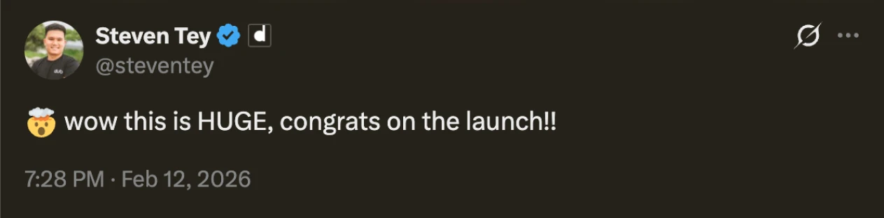 Social proof post by Steven Tey